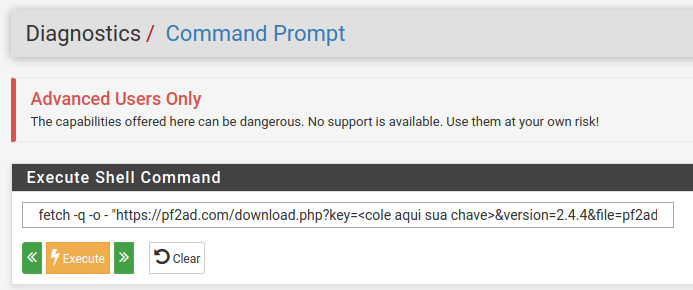 Squid configuration screen in pfSense